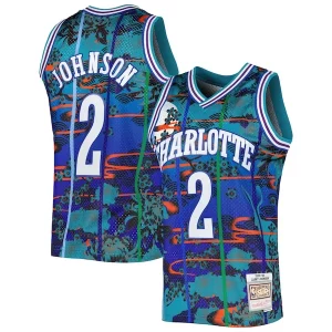 Robusto Larry Johnson Charlotte Hornets 1992/93 Hardwood Classics Lunar New Year Swingman Jersey Teal  per i Fan Veri