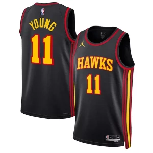 Magnifico Trae Young Atlanta Hawks Jordan Brand Unisex Swingman Jersey Statement Edition Black  per i Fan Veri