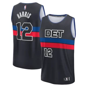 Meraviglioso Bellissimo Tobias Harris Detroit Pistons Youth Fast Break Player Jersey Statement Edition Black  per i Fan Veri