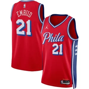 Splendido Joel Embiid Philadelphia 76ers Jordan Brand Unisex Swingman Jersey Statement Edition Red  per i Fan Veri