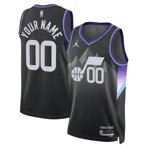 Attraente Elegante Utah Jazz Jordan Brand Unisex 2024/25 Custom Swingman Jersey Statement Edition Black  per i Fan Veri