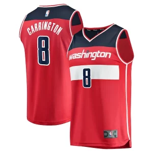 Incantevole Pratico Classico Carlton Carrington Washington Wizards Fast Break Replica Player Jersey Icon Edition Red  per i Fan Veri