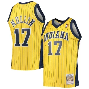 Trendy Eccezionale Chris Mullin Indiana Pacers 1999/00 Hardwood Classics Swingman Jersey Gold  per i Fan Veri