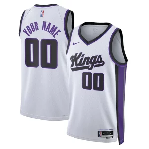 Delizioso Carino Sacramento Kings Nike Unisex Swingman Custom Jersey Association Edition White  per i Fan Veri