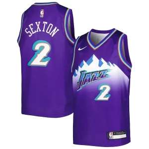 Bellissimo Comodo Carino Collin Sexton Utah Jazz Nike Youth 2022/23 Swingman Jersey City Edition Purple  per i Fan Veri