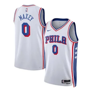 Sofisticato Tyrese Maxey Philadelphia 76ers Nike Unisex Swingman Jersey Association Edition White  per i Fan Veri
