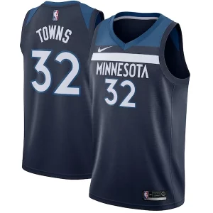 Classico Karl Anthony Towns Minnesota Timberwolves Nike Swingman Jersey Navy Icon Edition  per i Fan Veri