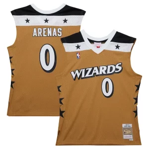 Magnifico Gilbert Arenas Washington Wizards 2006/07 Hardwood Classics Swingman Jersey Gold  per i Fan Veri
