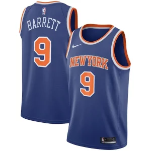 Resistente RJ Barrett New York Knicks Nike Swingman Jersey Blue Icon Edition  per i Fan Veri
