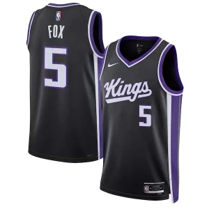Incantevole Accattivante De'Aaron Fox Sacramento Kings Nike Unisex Swingman Jersey Icon Edition Black/White  per i Fan Veri