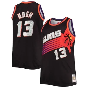 Splendido Steve Nash Phoenix Suns Big & Tall 1996/97 NBA 75th Anniversary Diamond Swingman Jersey Black  per i Fan Veri