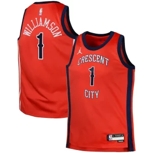Elegante Magnifico Cool Zion Williamson New Orleans Pelicans Jordan Brand Swingman Jersey Statement Red  per i Fan Veri