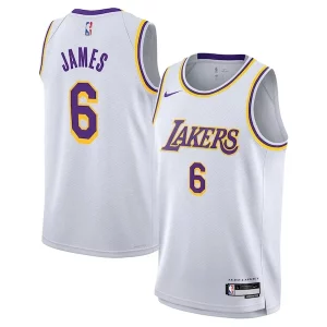 Stupendo Prestigioso LeBron James Los Angeles Lakers Nike Youth Swingman Jersey Association Edition White  per i Fan Veri