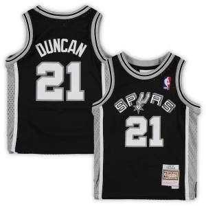Fascinante Meraviglioso Tim Duncan San Antonio Spurs Preschool 1998/99 Hardwood Classics Throwback Team Jersey Black  per i Fan Veri