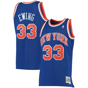Cool Patrick Ewing New York Knicks 1991/92 Big & Tall Hardwood Classics Swingman Jersey Blue  per i Fan Veri