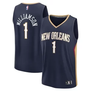 Trendy Eccezionale Zion Williamson New Orleans Pelicans Youth Fast Break Replica Player Jersey Icon Edition Navy  per i Fan Veri