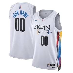 Lussuoso Brooklyn Nets Nike Unisex 2022/23 Swingman Custom Jersey City Edition White  per i Fan Veri