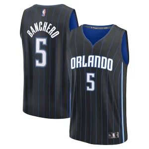 Pratico Classico Trendy Paolo Banchero Orlando Magic Youth Fast Break Replica Player Jersey Icon Edition Black  per i Fan Veri