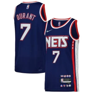 Robusto Kevin Durant Brooklyn Nets Nike Swingman Player Jersey City Edition Blue/Gray  per i Fan Veri