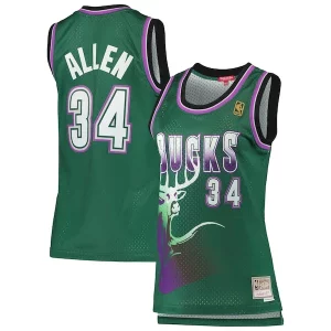 Ottimo Cool Trendy Ray Allen Milwaukee Bucks Women's 1996/97 Hardwood Classics Swingman Jersey Green  per i Fan Veri