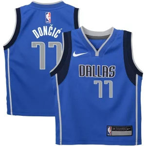 Fantastico Luka Dončić Dallas Mavericks Nike Toddler Swingman Player Jersey Icon Edition Blue  per i Fan Veri