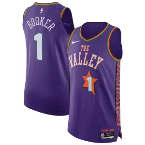 Sofisticato Devin Booker Phoenix Suns Nike 2024/25 Authentic Player Jersey City Edition Purple  per i Fan Veri