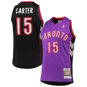 Elegante Gorgeous Comodo Vince Carter Toronto Raptors 1999/2000 Hardwood Classics Authentic Jersey Purple  per i Fan Veri