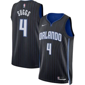 Duraturo Splendido Resistente Jalen Suggs Orlando Magic Nike Unisex Swingman Jersey Icon Edition Black/White  per i Fan Veri