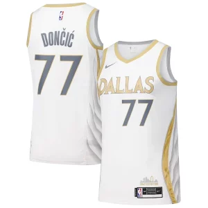 Carino Duraturo Dallas Mavericks Nike Swingman Player Jersey City Edition White  per i Fan Veri