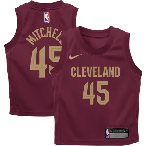 Raffinato Meraviglioso Carino Donovan Mitchell Cleveland Cavaliers Nike Toddler Swingman Player Jersey Icon Edition Wine  per i Fan Veri