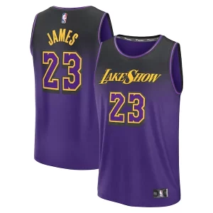 Sofisticato LeBron James Los Angeles Lakers Youth 2024/25 Fast Break Player Jersey City Edition Purple  per i Fan Veri
