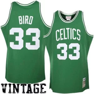 Magnifico Robusto Larry Bird Boston Celtics 1985/86 Hardwood Classics Authentic Jersey Kelly Green  per i Fan Veri