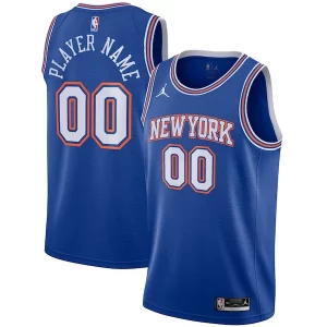 Gorgeous Moderno Versatile New York Knicks Jordan Brand Swingman Custom Jersey Statement Edition Blue  per i Fan Veri