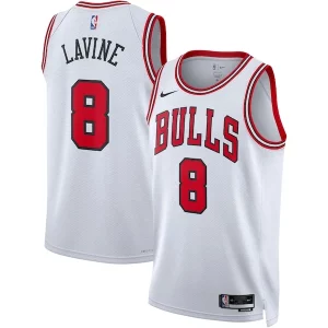 Sofisticato Prestigioso Incantevole Zach LaVine Chicago Bulls Nike Unisex Swingman Jersey Association Edition White/Red  per i Fan Veri
