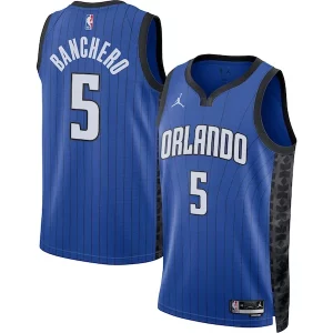 Stupendo Comodo Paolo Banchero Orlando Magic Jordan Brand Unisex Swingman Jersey Statement Edition Blue  per i Fan Veri