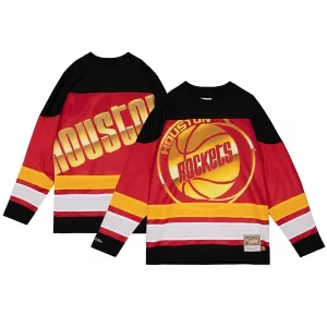 Accattivante Prestigioso Houston Rockets Women's Hardwood Classics Big Face 4.0 Hockey Jersey Red  per i Fan Veri