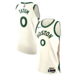 Cool Elegante Carino Nike Jayson Tatum Boston Celtics Authentic Jersey City Edition White  per i Fan Veri