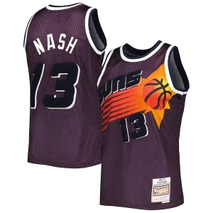 Accattivante Steve Nash Phoenix Suns 1996/97 Hardwood Classics Off Court Swingman Jersey Purple  per i Fan Veri
