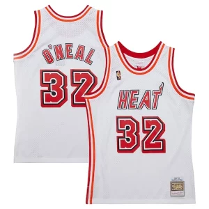 Lussuoso Prestigioso Trendy Shaquille O'Neal Miami Heat 2007/08 Hardwood Classics Swingman Jersey White  per i Fan Veri