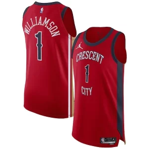 Fascinante Splendido Zion Williamson New Orleans Pelicans Jordan Brand Authentic Jersey Association Edition Red  per i Fan Veri