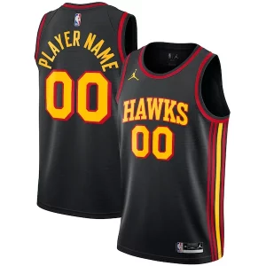 Versatile Prestigioso Atlanta Hawks Jordan Brand Swingman Custom Jersey Statement Edition Black  per i Fan Veri