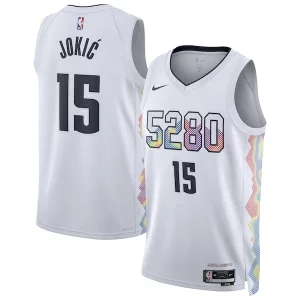 Sofisticato Meraviglioso Nikola Jokic Denver Nuggets Nike Unisex 2024/25 Swingman Player Jersey City Edition White  per i Fan Veri