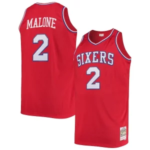 Pratico Moses Malone Philadelphia 76ers 1982/83 Big & Tall Hardwood Classics Swingman Jersey Red  per i Fan Veri