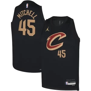 Versatile Donovan Mitchell Cleveland Cavaliers Jordan Brand Youth Swingman Jersey Statement Black  per i Fan Veri