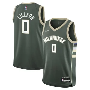 Sofisticato Pratico Delizioso Damian Lillard Milwaukee Bucks Nike Youth Swingman Jersey Icon Edition Hunter Green  per i Fan Veri