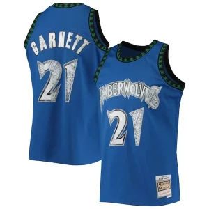 Fantastico Meraviglioso Stupendo Kevin Garnett Minnesota Timberwolves 2003/04 Hardwood Classics NBA 75th Anniversary Diamond Swingman Jersey Blue  per i Fan Veri