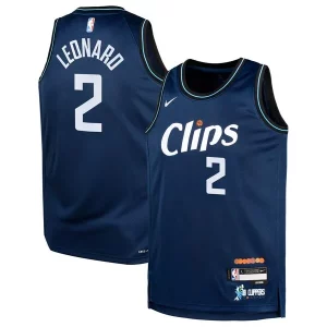 Incantevole Lussuoso Kawhi Leonard LA Clippers Nike Youth Swingman Replica Jersey City Edition Navy  per i Fan Veri