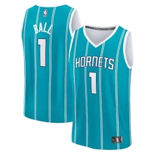 Fantastico Bellissimo LaMelo Ball Charlotte Hornets Fast Break Replica Player Jersey Icon Edition Teal  per i Fan Veri