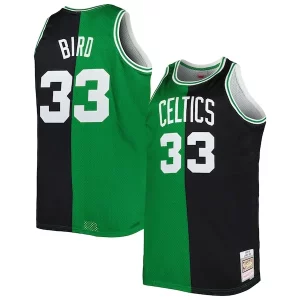 Stupendo Larry Bird Boston Celtics Big & Tall Hardwood Classics 1985/86 Split Swingman Jersey Kelly Green/Black  per i Fan Veri