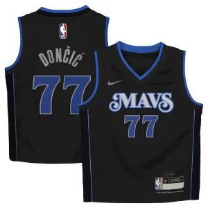 Comodo Eccezionale Luka Dončić Dallas Mavericks Nike Preschool Swingman Replica Jersey City Edition Black  per i Fan Veri